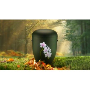 Biodegradable Cremation Ashes Funeral Urn / Casket - THE FLOWERING ORCHIDS (B)